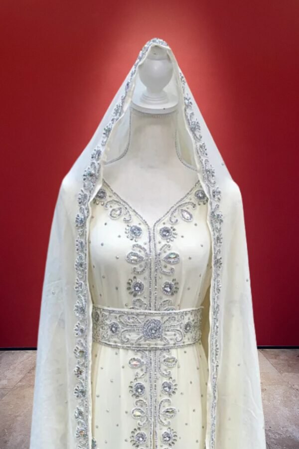 white-bridal-moroccan-kaftan-silver-embroidery-hooded-cape-nikah-wedding-dress (2)